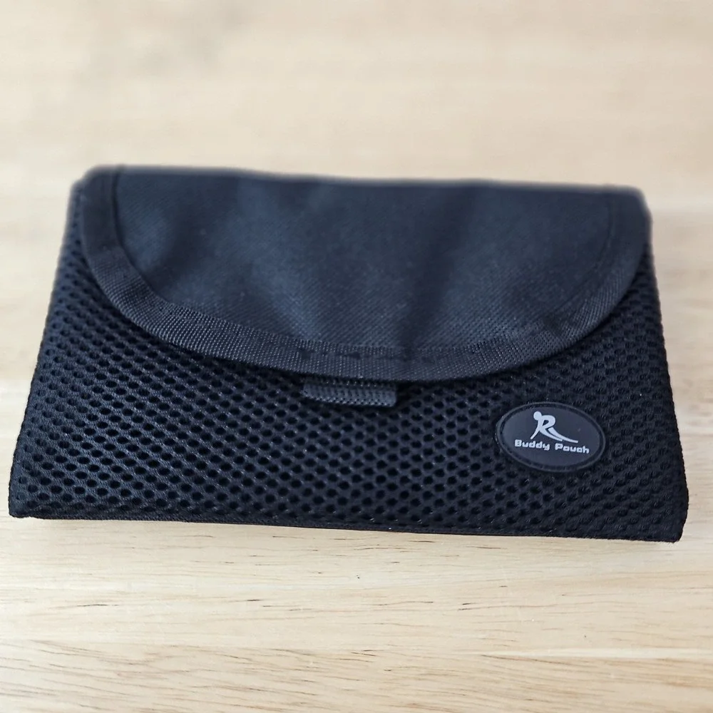 Buddy Pouch Wallet‎ For Running Walking - Magnetic To Waistband Black Workout